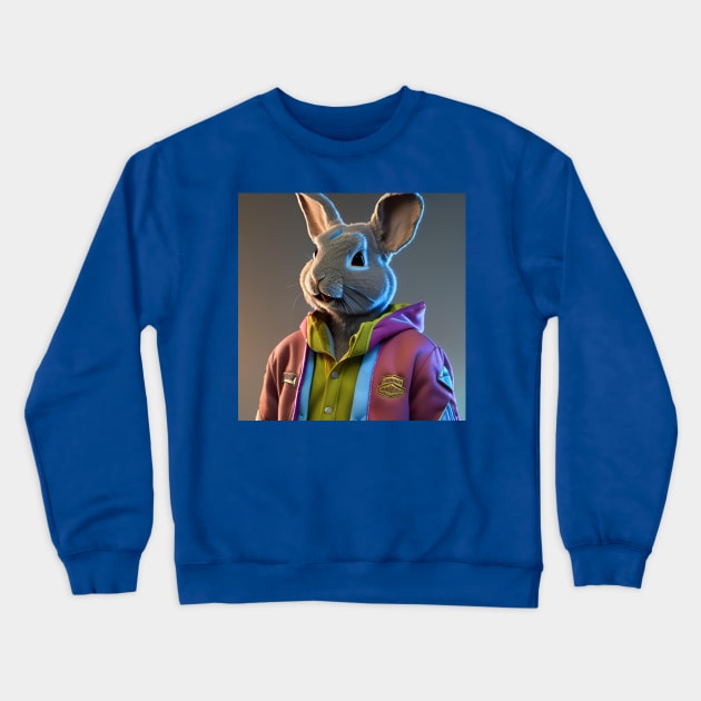 #Web3Kend Polygon Rabbit #17 Crewneck Sweatshirt by #Web3Kend